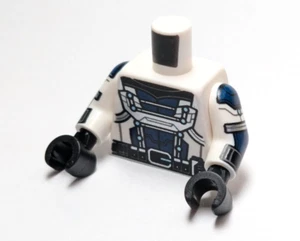 Lego - Minifigur Torso - weiß blau schwarz, Rüstung, Gürtel, Marvel - Bild 1 von 2