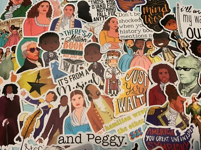 Random 50+ Pc Lot Hamilton Broadway Stickers Waterproof Decals Laptop Bottle - Image 1 of 4