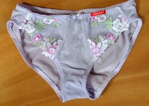 Damas/Niñas talla 6-8 Amanda68 Diseñador Bragas Bragas Calzoncillos Bordados Malva - Imagen 1 de 3