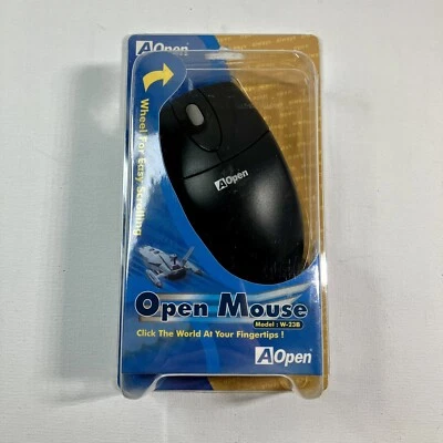 Vintage AOpen Computer Mouse - Open Mouse W-23B - Works In Windows - In Box - Image 1 of 4