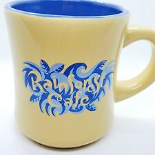 Rainforest Cafe Vintage 1999 Souvenir Coffee Mug Thick Yellow & Blue EUC {L}