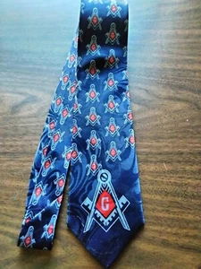 Brilliant Mason, Masonic, Blue Lodge, Fraternal Men's necktie, New! #9 - Picture 1 of 2
