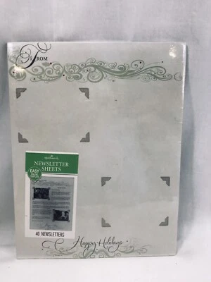 40 Sheets Happy Holidays Stationary Hallmark Newsletter Printer Paper Christmas - Image 1 of 3