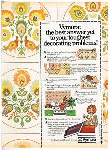 Vymura Wallpaper by ICI 1972 Full Page Magazine Ad Advert FC203