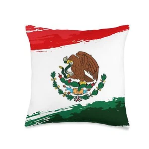 Mexican Flag City Viva Latina Gift Mexico Throw Pillow 16x16 Multicolor - Picture 1 of 3