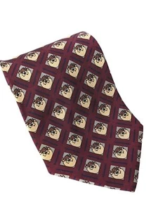 Vintage 1996 Warner Brothers Looney Tunes Taz Tasmanian Devil Silk Necktie - Picture 1 of 7