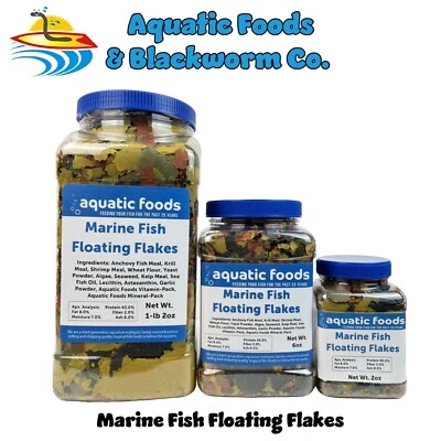 Escamas premium de peces marinos para TODOS los marines y tropicales. Tarro AF Marine Flakes Foto 1 de 3