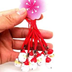 New  50 pcs  Santa Claus Jingle Bells Lanyard DIY Making Accessories keychians - Picture 1 of 2
