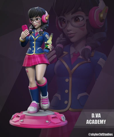 Academy D.Va [Overwatch] 3D printed unpainted unassembled resin model kit Cover
