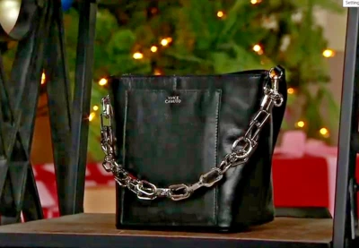 Vince Camuto - кожаный ведро сумка с цепочкой ремень - плющ - Nero черный - Изображение 1 из 4