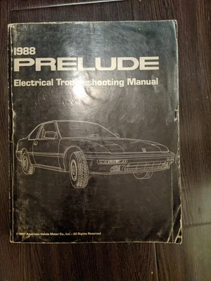 Honda Prelude 1988 1989 original de fábrica manual de solución de problemas eléctricos EMT Foto 1 de 4