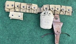 U.S. WWI M1912 Colt 1911 holster, ammo pouch, Canteen, First Aid Pouch - Picture 1 of 22