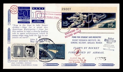 DR WHO 1967 SPACE ROCKET MAIL EZ #101C1B FDC COMBO DAMAGED BY IMPACT M49943 - Image 1 of 2
