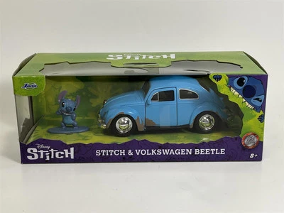 Stitch E Volkswagen Beetle In Scala 1:32 Jada 253073001 - Immagine 1 di 4