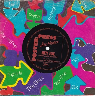 "7" - Jimi Hendrix:   "Hey Joe", 1974, FLEXI-Disc - Bild 1 von 2