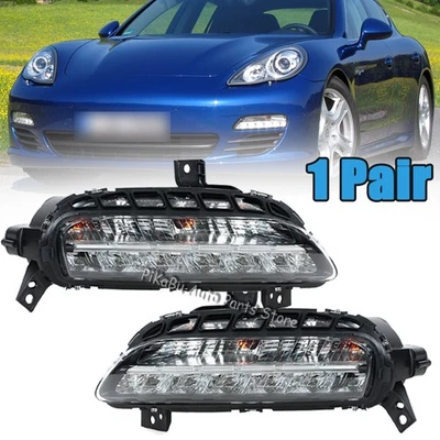 1 par de luces antiniebla LED diurnas para Porsche Panamera 2010-2013 izquierda y derecha Foto 1 de 4