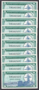 [UNC 10 Notes] MPC 681 Series 5 Cents S911-1 C05161741C-50C [016-1] - Picture 1 of 2