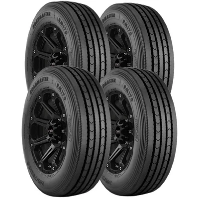 (QTY 4) 245/70R19.5 Roadmaster RM170+ All Position 136M LRH Black Wall Tires Foto 1 de 4