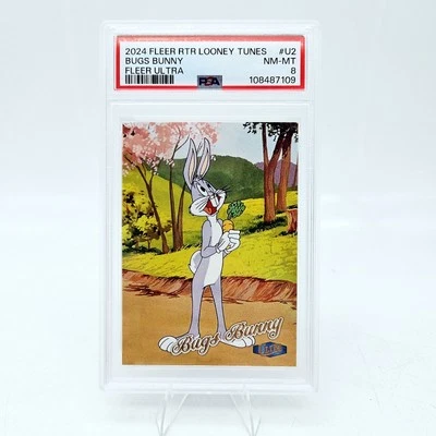 Bugs Bunny PSA 8 Fleer Retro 2024 Looney Tunes Ultra #U2 Graded - Image 1 of 2