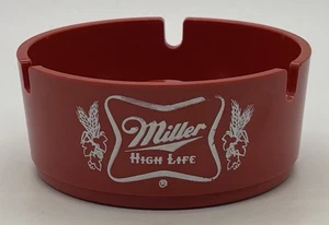VTG Ornamin Miller High Life Beer Ashtray, Plastic 3 Slot Ashtray, 3 3/4” Wide - Picture 1 of 10