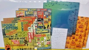 Kit de álbum de recortes de cine espeluznante Karen Foster Designs Halloween papel manualidades pegatinas - Imagen 1 de 3