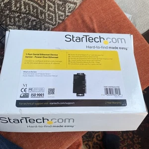 StarTech 1 Port Serial Ethernet Device Server - Power Over Ethernet - Photo 1/10