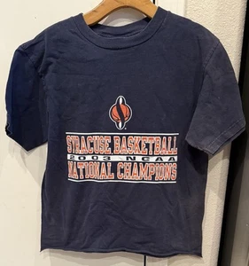 Vtg 2003 NCAA National Champions Syracuse Basketball T-shirt Medium Cropped - Picture 1 of 3