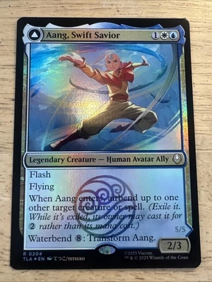 MTG Aang, Swift Savior [Foil] Avatar TLA 0204 Rare Transform Double-Faced NM - Image 1 of 2