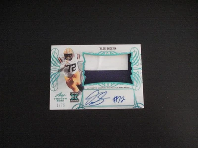 2021 LEAF TRINITY *ROOKIE-X* AUTO/RELIC- TYLER SHEVIN- CINCINNATI BENGALS- 1/75 - Image 1 of 2