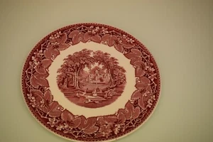 Mason´s Patent Ironstone Vista England rot weiß Geschirr großer Teller/ Platte - Bild 1 von 2