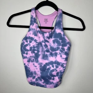 Athleta Girl Long Distance Cropped Sports Top Bra Pink Quartz | Size XL/14 - Picture 1 of 5