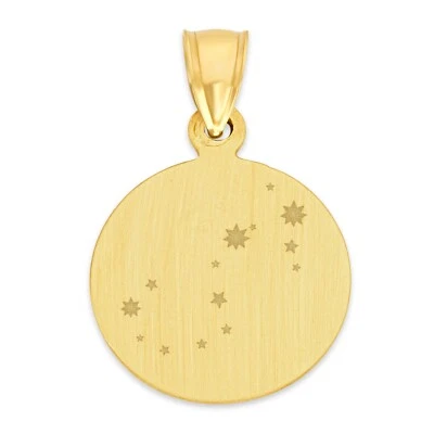 10k Gold Astrology Coin Pendant Constellation Jewelry Astrology Gifts for Her - Image 1 of 4