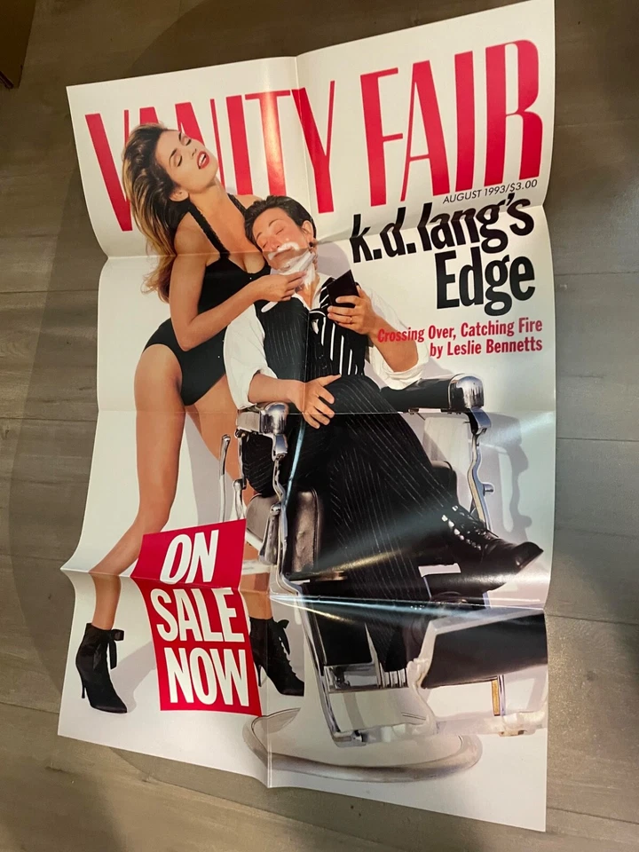 kd Lang Vanity Fair promo poster 24X35 folded - Image 1 of 1