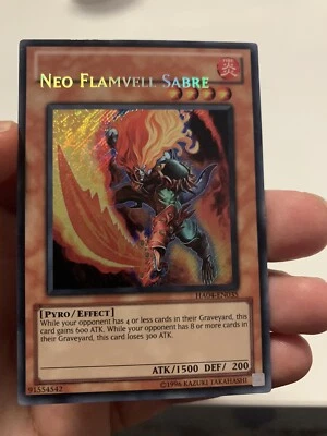 Yugioh  Neo Flamvell Sabre  Ha04-en035  Secret  misprint hot! - Image 1 of 4