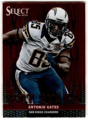 2013 Panini Select Hot Stars Antonio Gates #15 San Diego Chargers - Image 1 of 2