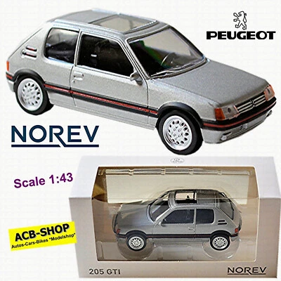 Peugeot 205 Gti 1,9 Limousine 1986-92 Argento Metallico 1:43 Norev - Immagine 1 di 4