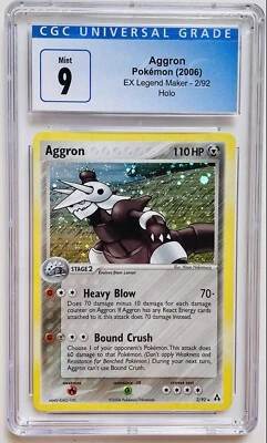 2006 Pokemon Aggron 2/92 Ex Legend Maker Holo Rare CGC  9 MINT psa  - Image 1 of 3