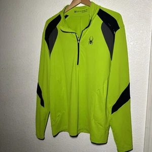 Men’s Spyder Active Wear  Pull Over 1/4 Zip ..color Really POPS! polyester - Picture 1 of 12