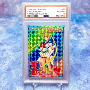 Sailor Moon (Super) 1995 Carddass Part 10 Prism Card #365 PSA 10 GEM MT Japan - Imagen 1 de 2
