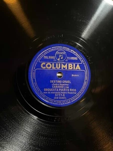 c 78 RPM Latin Canario y su Orquesta Puerto Rico Columbia 5777-X in E - Foto 1 di 2
