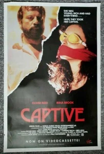 Captive 1988 Irina Brook Oliver Reed Thriller Bondage Video PROMO Poster GVG - Imagen 1 de 1