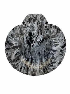 Sombrero de vaquero Western Outlaw personalizado llamas calientes abrasadoras Foto 1 de 4