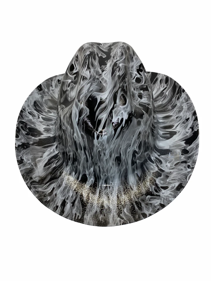 Sombrero de vaquero Western Outlaw personalizado llamas calientes abrasadoras Foto 1 de 4