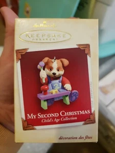 2005 datiert Hallmark My Second Christmas JUNGE Gedenkschmuck Neu im Karton NEU - Bild 1 von 3
