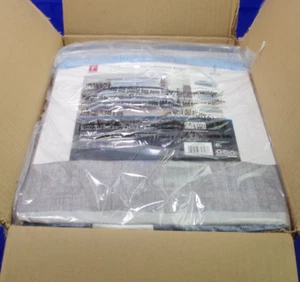 Mainstays Blue Striped Coordinated Bedding Set Full - Picture 1 of 2