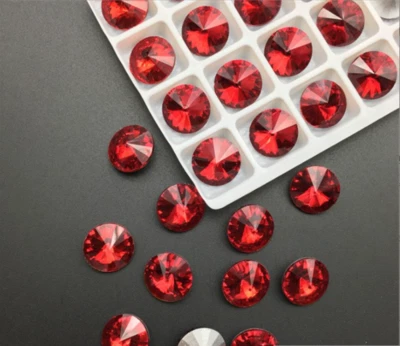 100pcs Glass Crystal Rhinestone Color Rivoli Strass Jewels stones - Image 1 of 4