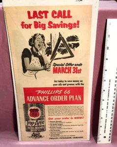Vintage Phillips 66 Oil advertisement print ad art 1955 14" x 8" - Picture 1 of 11