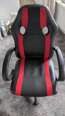 Tectake Bürostuhl Racing Chefsessel 13,5 Kg Sportsitz mit gepolsterten Armlehnen - Bild 1 von 4