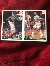 1991 Larry Johnson and Kenny Anderson Front Row Draft Pick Promo rcard.