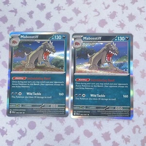 2x Pokemon TCG Mabosstiff 063/091 Paldean Fates Rare Holo NM/M - Picture 1 of 3